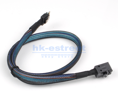 Slim Line SAS 4.0 SFF-8654 4i 38pin to HD Mini SAS 4i SFF-8643 36pin Cable 0.5m - Picture 2 of 8