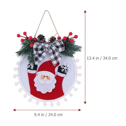 Weihnachtsmann-Ornamente Kranzaufhänger Für Die Haustür Dekorationen - Bild 2 von 12