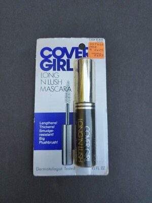Vintage Cover Girl Long 'n Lush mascara Lush Black 01040 Covergirl 80's NOS