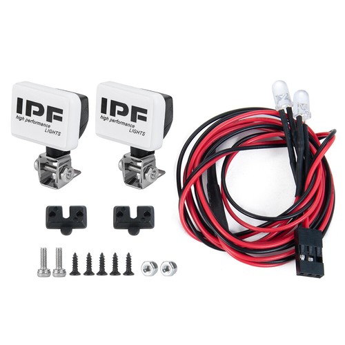 Kit de lámparas de foco LED redondas cuadradas Halla AXSPEED IPE para rastreador de radiocontrol TRX-4 1:10 - Imagen 14 de 14