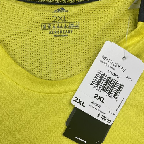 Adidas 2020-21 Nashville SC Home Authentic Soccer Jersey 2XL FS9776 Neon Yellow - Picture 8 of 12