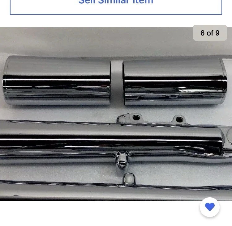 Harley 2000 -13 Pernas de Garfo Cromadas Street Glide Sliders TOURING FABRICANTE DE EQUIPAMENTO ORIGINAL OUTRIGT - Imagem 3 de 4