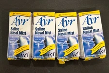 Ayr Saline Nasal Mist Moisturizes/Sooth Dry Stuffy Nose 4pack 1.69 oz Bb 9/26