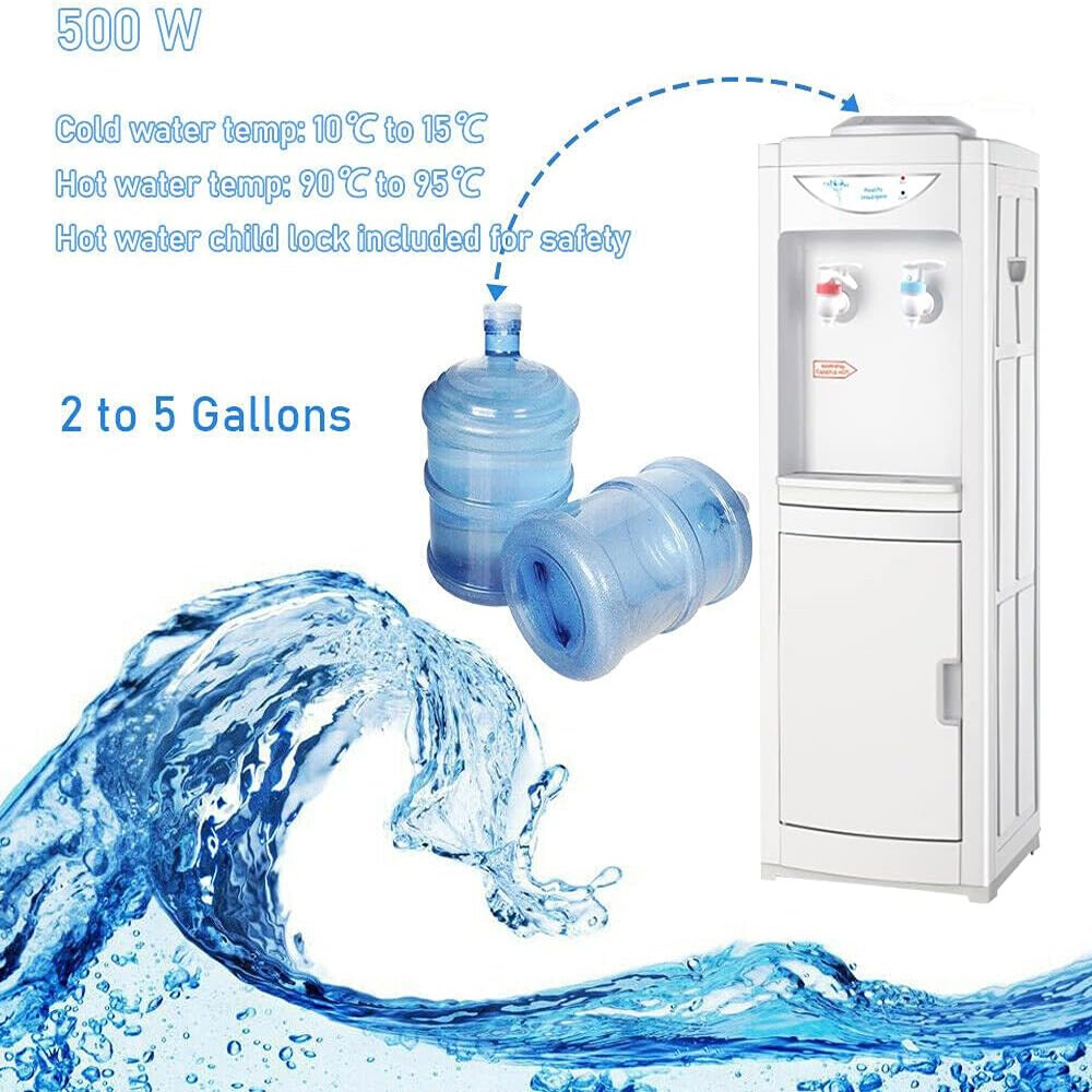 5 Gallon Bottom Loading Water Dispenser - Hot & Cold Water Cooler For Home And Office