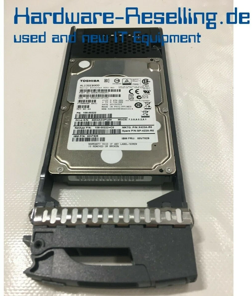 Toshiba SAS 2,5" 900GB 64MB 10K RPM 600Mbps AL13SEB900 108-00222+C0 00V7528 - Imagen 1 de 1