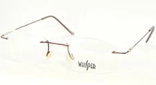 NEW WHISPER WH204 714 BORDEAUX RIMLESS EYEGLASSES GLASSES 50-18-140mm