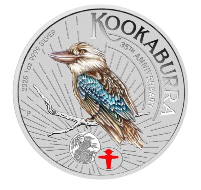 2025 Australia Kookaburra Berlin 1 oz Silver Colorized WMF World
