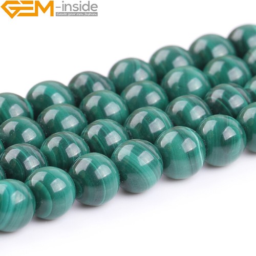 Pietra malachite verde naturale grado A perline sfuse per fare gioielli filo 15" - Foto 25 di 70