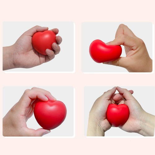 2xHand Exercise Balls Heart-Shape Hand Grip Strength Power Trainer Grip Training - Foto 4 di 9