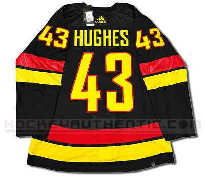 QUINN HUGHES VANCOUVER CANUCKS THIRD BLACK SKATE AUTHENTIC ADIDAS