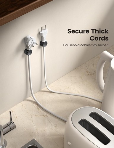 Cord Organizer 1s Lock Spring Cable Holder 6Pack Desk Cable Management Clips - Afbeelding 6 van 7