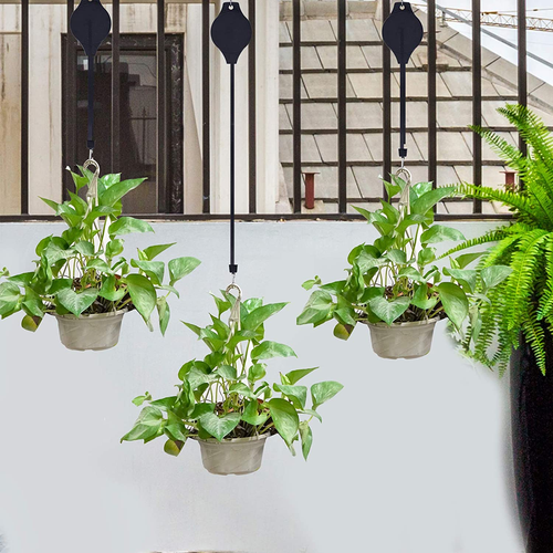 6 Pack Plant Pulley Retractable Hanger Easy Reach Plant Pulley Adjustable Height - Picture 7 of 12