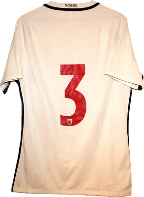 2016 MATCH WORN #3 NORWAY Women team Football SHIRT Jersey NIKE