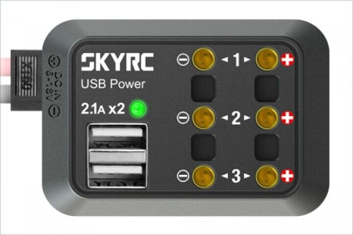 SKY RC SK-600114-01 DC Power Distributor x3 / USB Power x2 w/ Banana Connector