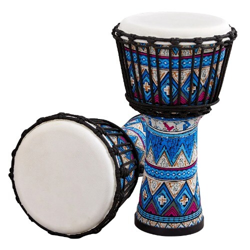 8 Inch Portable African Drum Djembe Hand Drum & Colorful Art Patterns Percussion - Bild 12 von 22