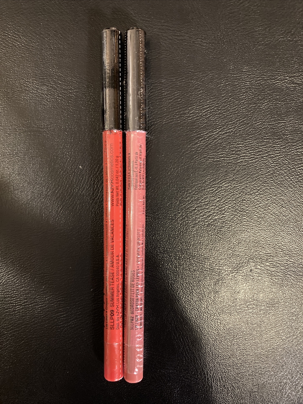 2 NYX Slide On,Glide On, Stay On Waterproof Lip Liner - Summer Tease￼ , ￼Bedrose
