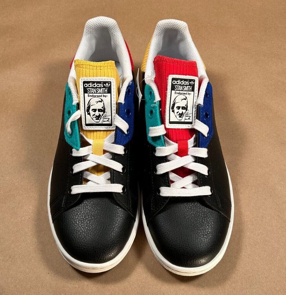 adidas Originals Stan Smith Black Multi Sneakers, New! | eBay display picture 1