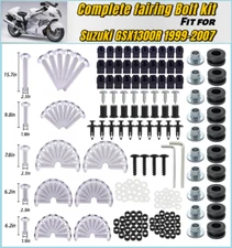 Complete Silver Stainless Screws Fairing Bolt Kit for Suzuki GSX1300R 1999-2007