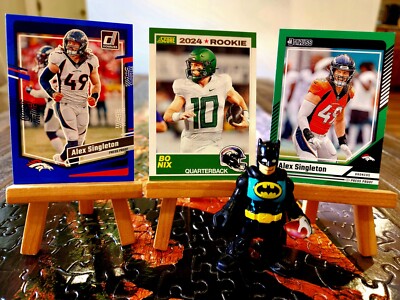 2024 Broncos (Lot Of 3) Bo Nix, Alex Singleton Blue PRESS PROOF, GREEN PRESS...