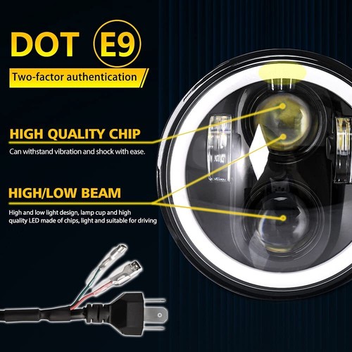4PCS 5.75" 5-3/4 inch LED Headlights Hi/Lo Beam DRL for Chevy Chevelle 1964-1970 - Bild 4 von 8