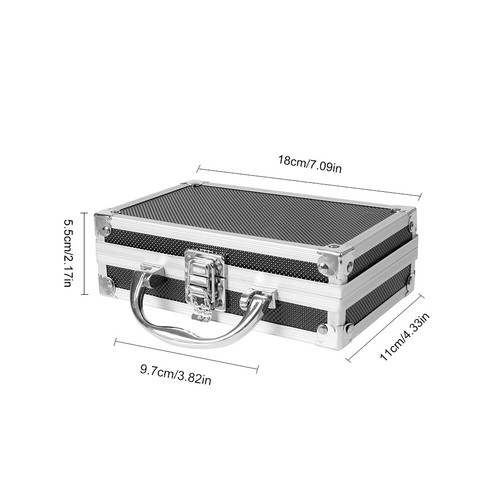 Caja de Transporte Portátil Almacenamiento de Aleación de Aluminio con Forro de Esponja Caja de Seguridad Herramientas - Imagen 11 de 20