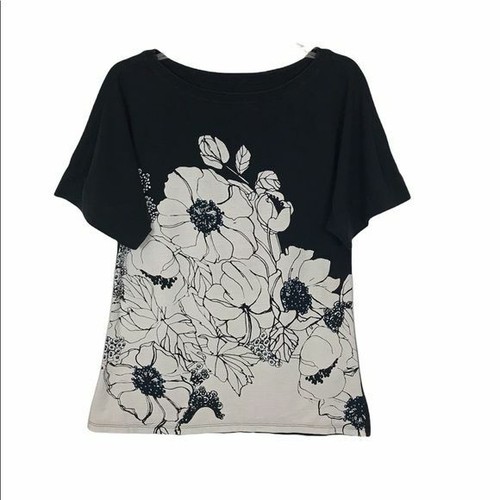 Lotus Black and White Floral Graphic 