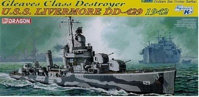 Dragon 1/350 USS Livermore DD-429 Gleaves Class Destroyer 1942 #1027 USA