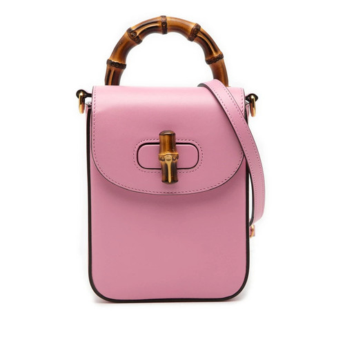 Gucci i Bamboo Mini Rucksack Handbag Shoulder Bag 3WAY 702106 Leather r18_0702