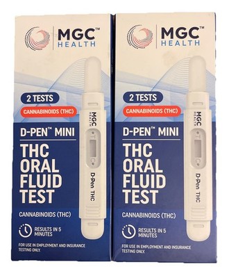 MGC Health D-Pen Mini THC Oral Fluid Test (2Boxes = 4tests) Exp: 07/31/2026