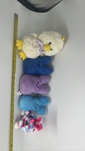 PEEPS Plush Lot Chick Bunny Purple Blue Stuffed Animal Toys