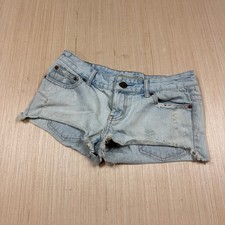 y2k American Eagle Vintage Cut Off Micro Mini Shorts Size 0 booty waist 30
