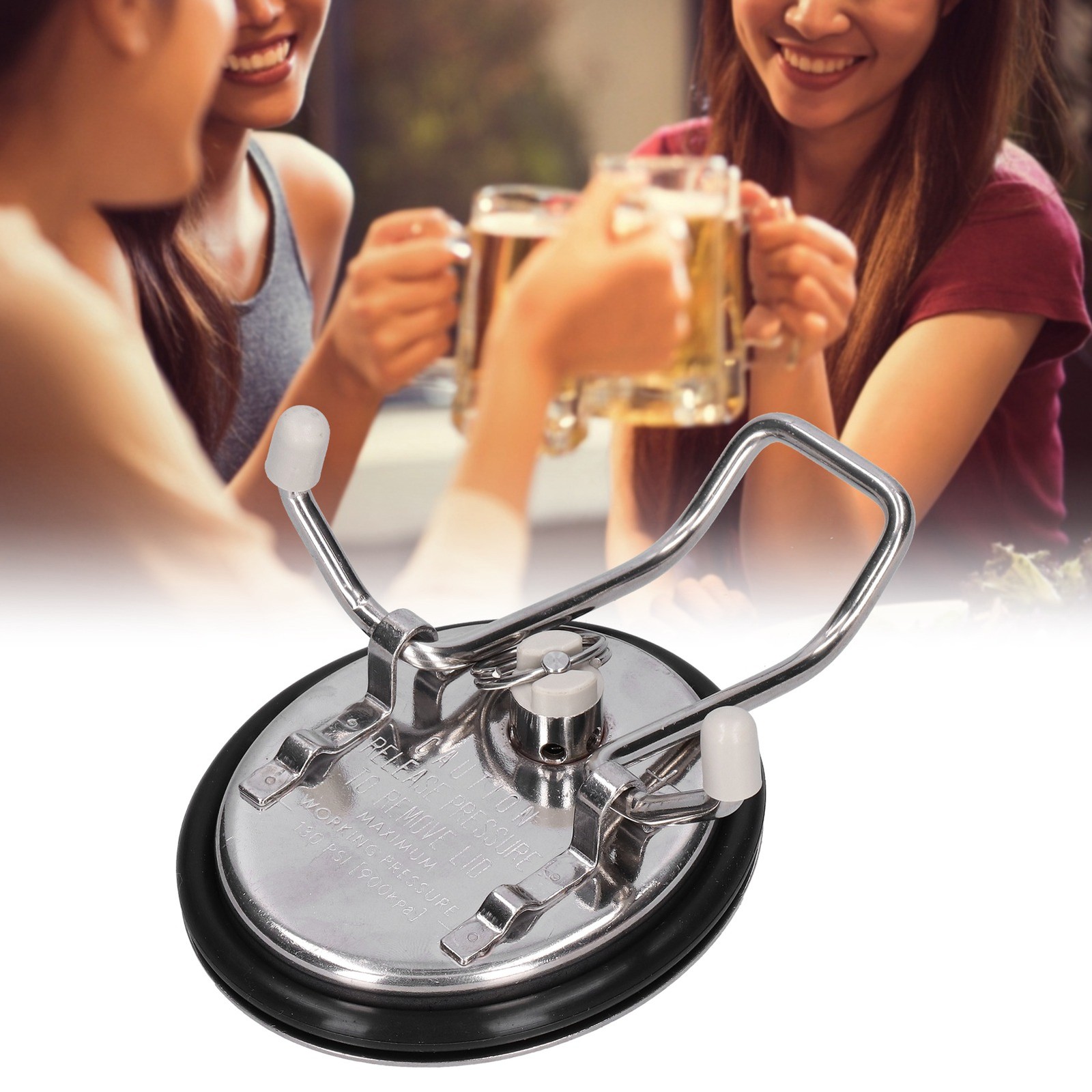 130PSI Beer Barrel Lid 304 Stainless Steel Soda Keg Cover Replacement Home