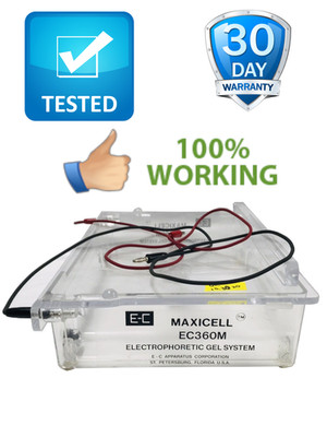 E-C Apparatus EC360M Maxicell Electrophoretic Gel System UV Transparent Tested