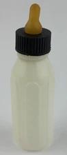 Dollys 4" Plastic Baby Doll Bottle White Replacement With Measurements Vtg Toy