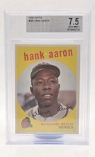 1959 Topps Hank Aaron #380 BVG 7.5 Milwaukee Braves HOF - Amazing Vintage 