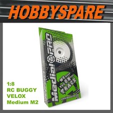 1/8 MEDIAL PRO USA RC BUGGY  TYRE WHEEL VELOX MEDIUM  17mm WHITE KYOSHO HPI HSP