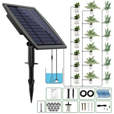 #ad Eco Friendly Solar Automatic Drip Irrigation System Supports 30 Pots 12 Modes $91.95