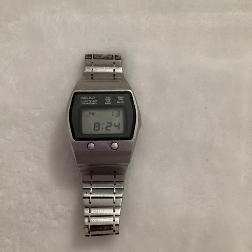 Seiko Men's Vintage Silver Tone Digital Quartz Watch 0634-5009 - NEEDS REPAIR