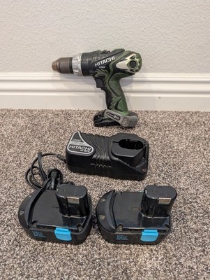 Hitachi DS18DMR 18V Cordless 1/2 Hammer Drill Driver +CHARGER+ 2 BATTERIES