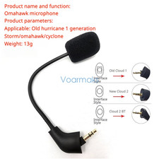 Replacement Microphone for Kingston HyperX Cloud Core Silver Headphone