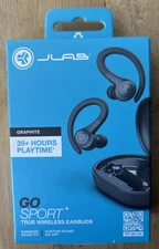 JLab Go Sport+ Wireless Earbuds (EBGAIRSPRTRBLK124) - Black... FREE S&H!
