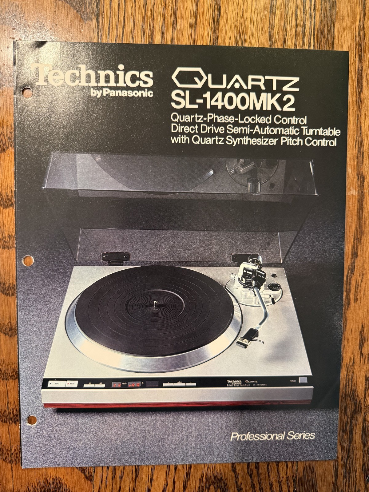 Vintage Original Technics SL-1400MK2 Turntable Dealer Sales Brochure