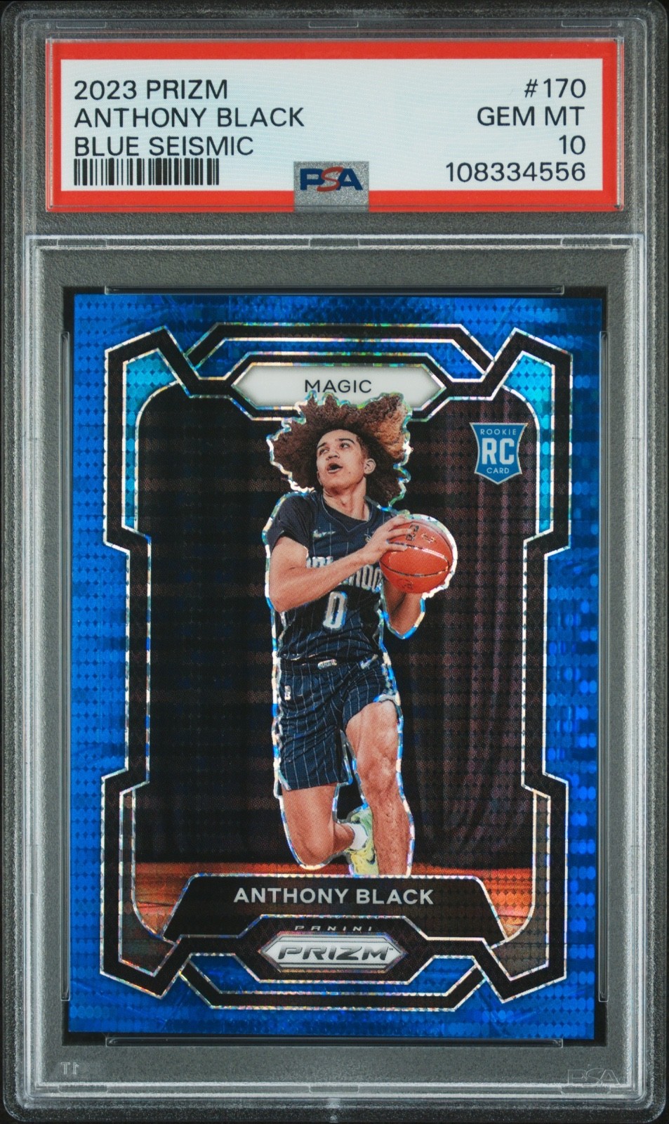 2023 Prizm Anthony Black Blue Seismic Prizm Rookie #170 SN/99 - PSA 10  SP Magic