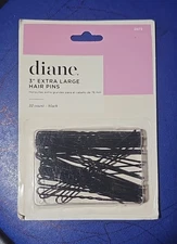 Diane 3" Black Extra Large Hair Pins (32 count), Pack of 2 #D473