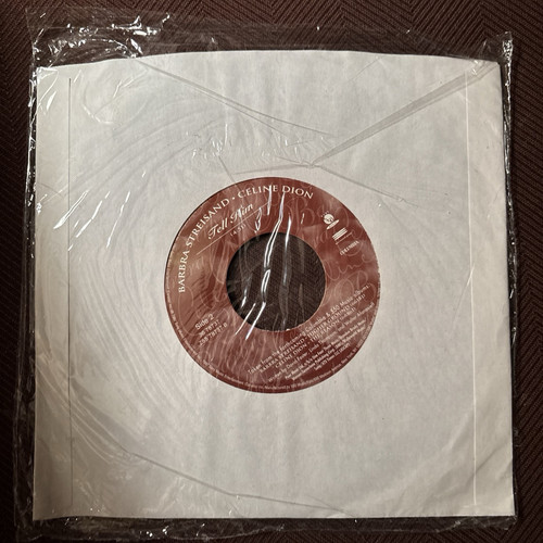 SEALED Barbra Streisand and Celine Dion 45 RPM Single RARE Tell Him - Picture 2 of 6