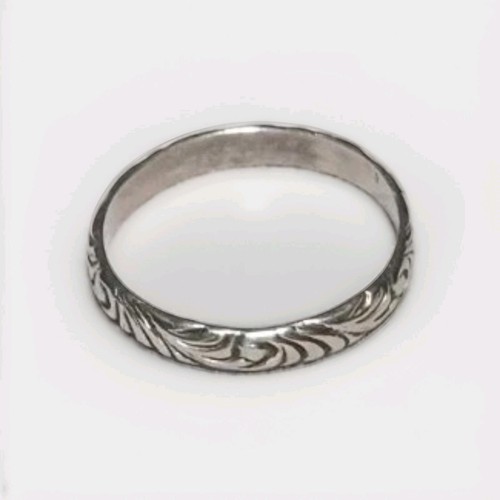 Vtg 1950's Pattern Sterling Silver 925 Band Sz 10.5 Ring