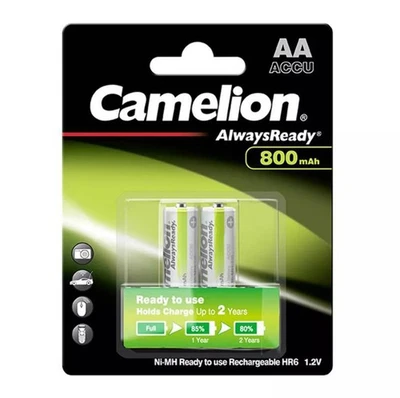 4 Piles Rechargeables Camelion AlwaysReady AAA 800mAh Ni-MH 1,2V - Photo 1/2