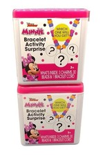 Disney Minnie Bracelet Activity Surprise Kit Set Of 2 Charms Beads Cord