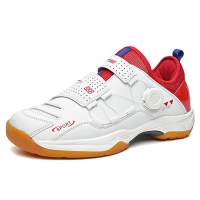 Unisex Badminton Shoes Sport Training Tennis Cosy Match Field Sneakers White Red