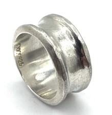 Mexico Solid Sterling Silver / 925 Concave Band Ring Size 5.5